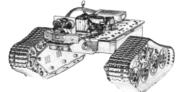 Line drawing of work experience rover