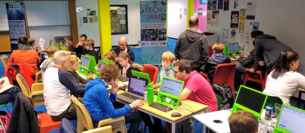 Tech Jam in Pool provides anyone with the opportunity to learn to code  on a Raspberry Pi computer.