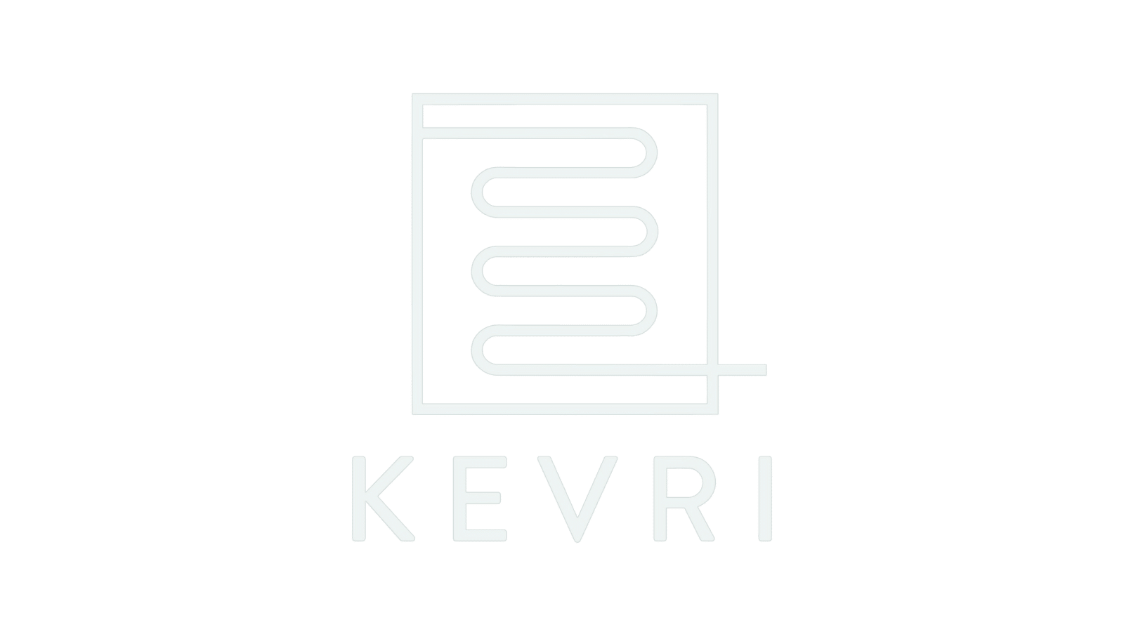 Kevri logo in white.