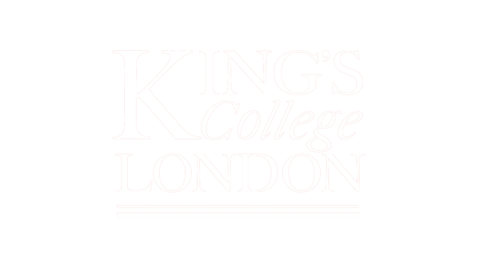 Kings College white logo