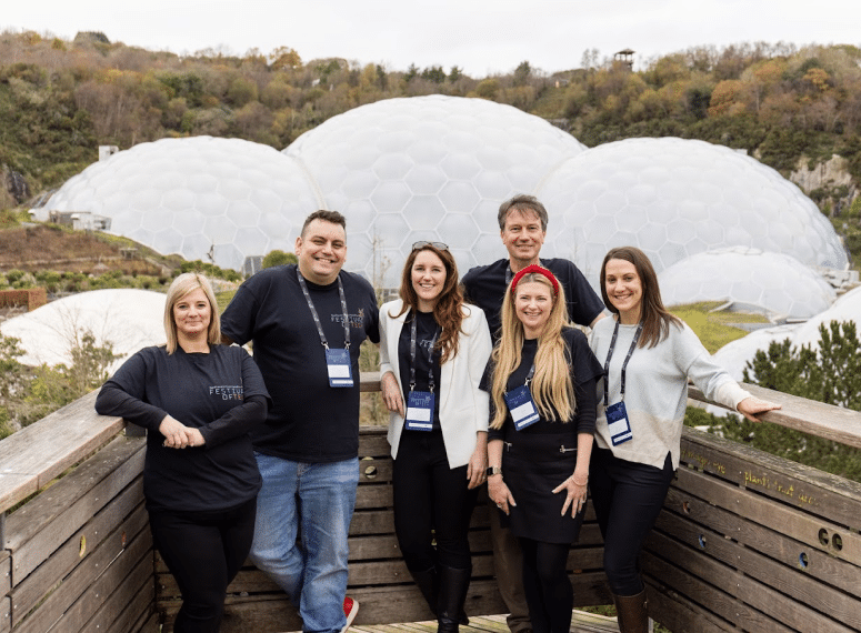 The Tech Cornwall team infront of the Eden project biome.