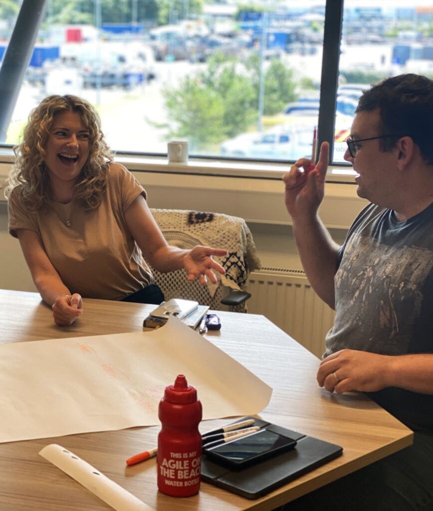 An agile training session discussion