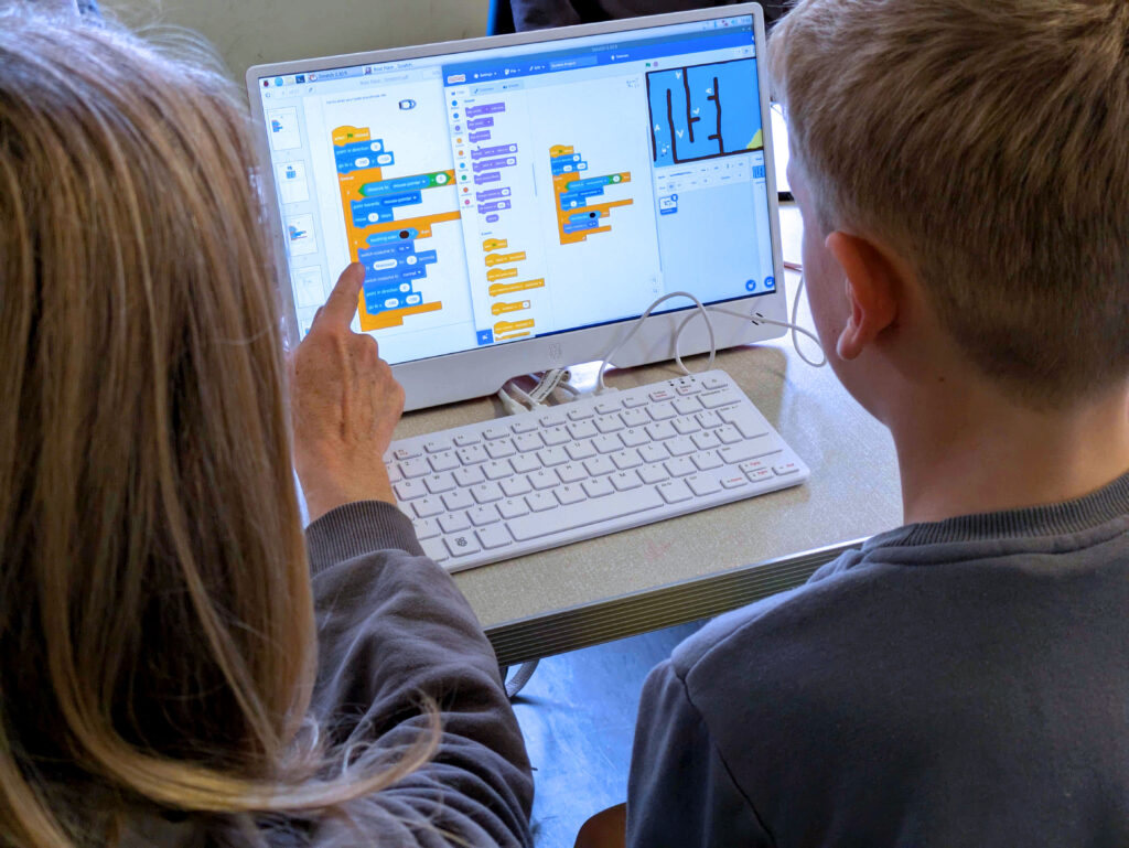 Tech Jam student supported on coding project in Cornwall