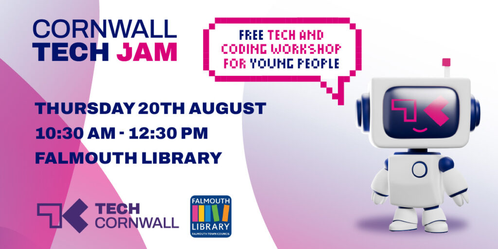 Cornwall Tech Jam at Falmouth Library August 20th 2026